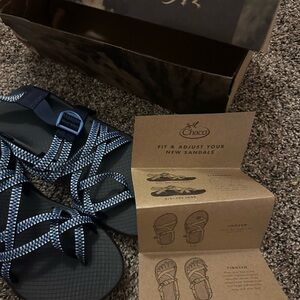 Woman’s Blue lagoon chaco size women’s 8 brand new never worn with box